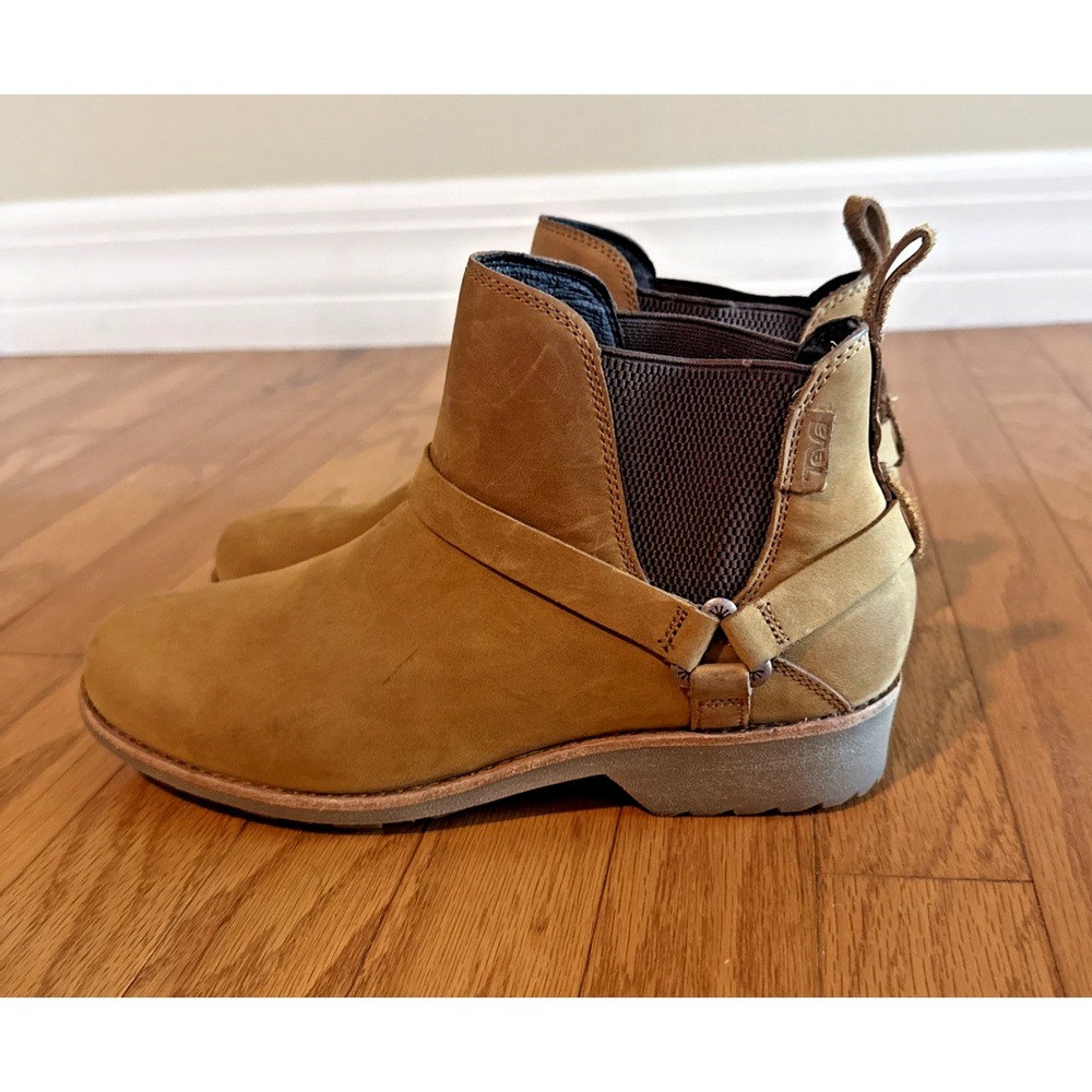 Teva De La Vina Dos Chelsea ankle boot pecan Brown Casual Leather Boot Sz 9.5